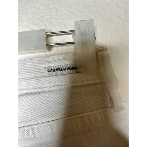 Citizens Of Humanity Jeans Womens 26 White Rocket Crop High Rise Skinny Zip - Picture 7 of 16